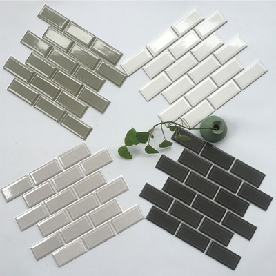 Nordic Cheap 45×95mm Beveled Edge Ceramic Subway Tile Bread Wall Brick