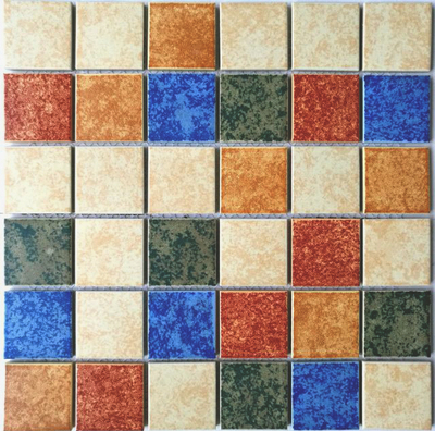 Antique style colorful porcelain rustic mosaic tile for floor and wall