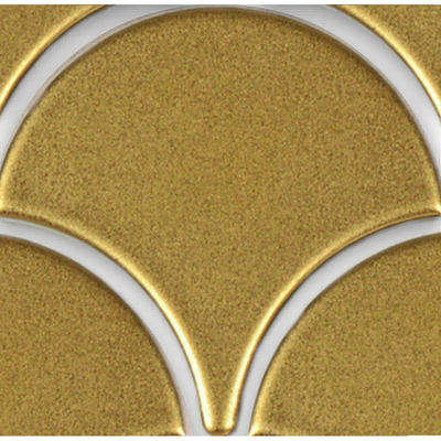 Fan shape design decorative mosaic bathroom Kitchen backsplash tiles gold mosaic tiles