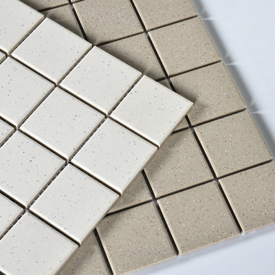 Anti Slip 48x48mm Square Unglazed Porcelain Full Body Black Mosaic Tile For Home Decoration
