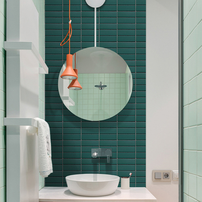 Kitchen Backsplash Decoration Tiles Green Strip Subway Mosaic Wholesale Price