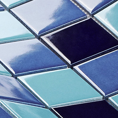 Blue glazed tiles swimming pool floor tiles kitchens bathrooms ceramic floor tile