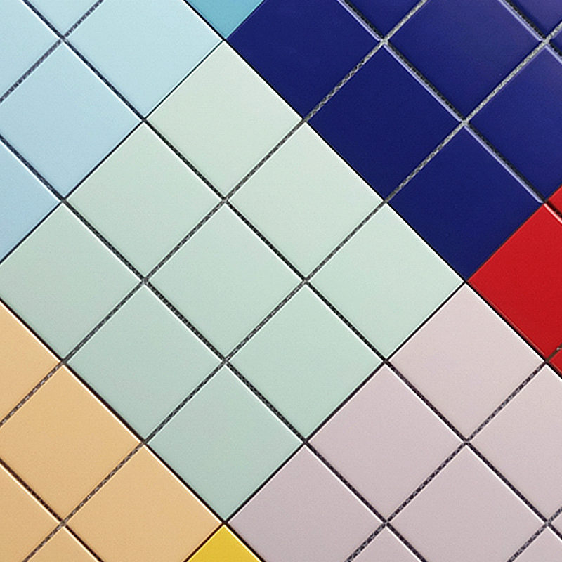 Colored 97mm square mosaic tile bathroom wall and floor tile Longju