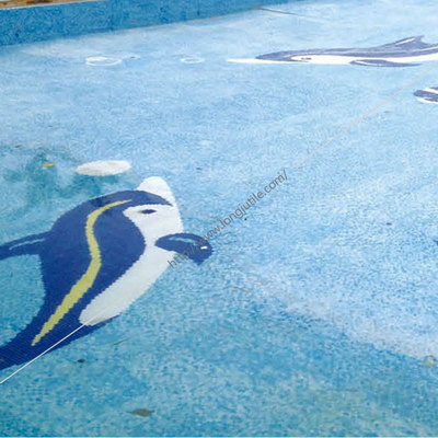 Ocean wind blue ceramic ice crack mosaic living room wall tiles washroom balcony floor tile ceramic 