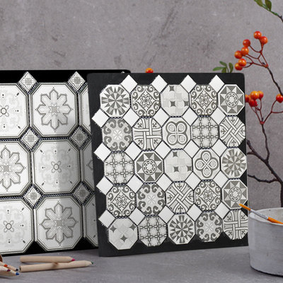 Longju pattern titanium ceramic mosaic in foshan 