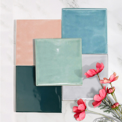 Square Glazed Macaroon Porcelain Decorative Wall Tiles For Backsplash Kitchen Shower Bathroom Home