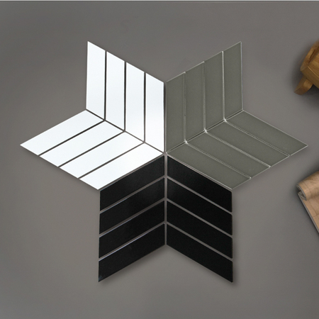 北欧简约大平行四边形鱼骨马赛克瓷砖